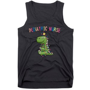 Pediatric Nurse Christmas Peds Dinosaur Rn Xmas Peds Nurse Tank Top