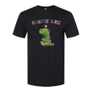 Pediatric Nurse Christmas Peds Dinosaur Rn Xmas Peds Nurse Softstyle CVC T-Shirt