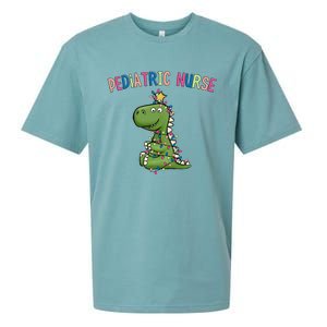 Pediatric Nurse Christmas Peds Dinosaur Rn Xmas Peds Nurse Sueded Cloud Jersey T-Shirt