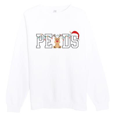 Pediatric Nurse Christmas Peds Nurse Practitioner RN Xmas Premium Crewneck Sweatshirt