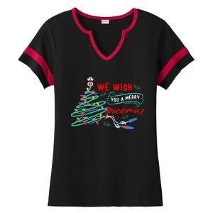 PICC Nurse Christmas Vascular Access ICU Rn Infusion Nurse Ladies Halftime Notch Neck Tee