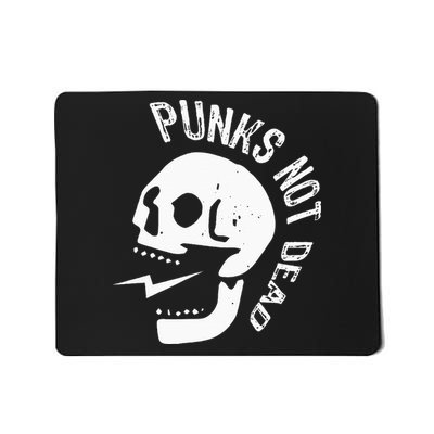 Punks Not Dead Skull Mousepad