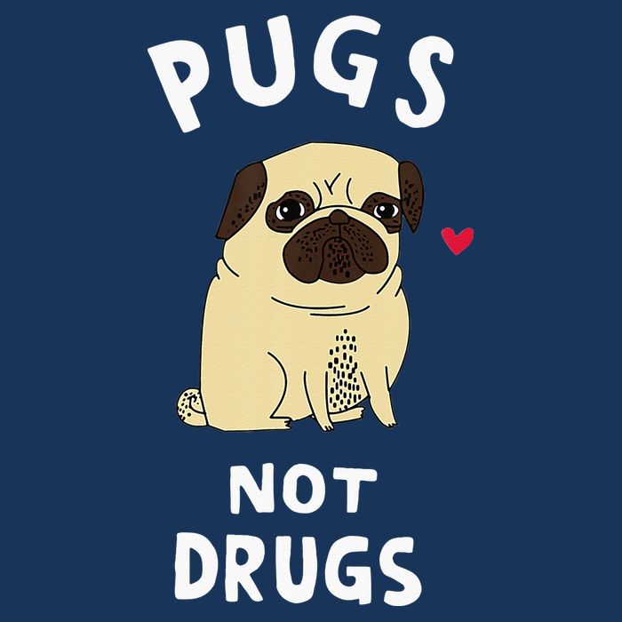 Pugs Not Drugs Funny Present For Dog Lover Tee Pets Cool Comfort Performance Bucket Hat