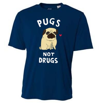 Pugs Not Drugs Funny Present For Dog Lover Tee Pets Cooling Performance Crew T-Shirt