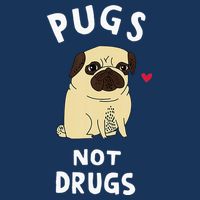 Pugs Not Drugs Funny Present For Dog Lover Tee Pets Cooling Performance Crew T-Shirt