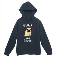 Pugs Not Drugs Funny Present For Dog Lover Tee Pets Urban Pullover Hoodie