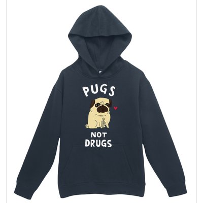 Pugs Not Drugs Funny Present For Dog Lover Tee Pets Urban Pullover Hoodie