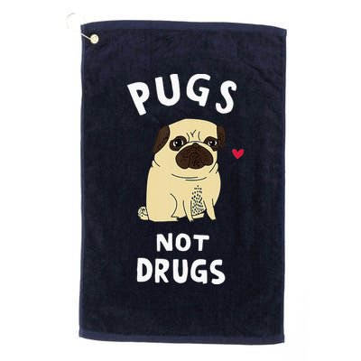 Pugs Not Drugs Funny Present For Dog Lover Tee Pets Golf Towel