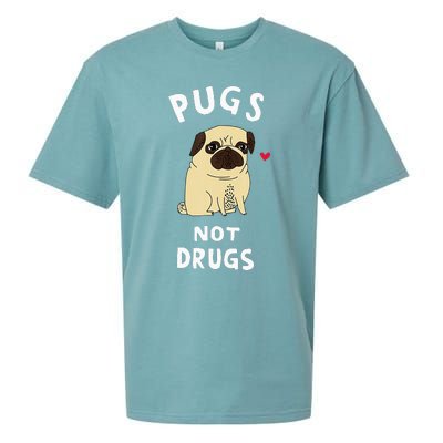 Pugs Not Drugs Funny Present For Dog Lover Tee Pets Sueded Cloud Jersey T-Shirt