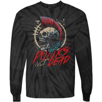 Punks Not Dead Rocker Punker Punk Rock Music Tie-Dye Long Sleeve Shirt