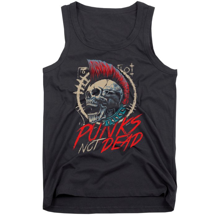 Punks Not Dead Rocker Punker Punk Rock Music Tank Top