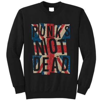 Punks Not Dead Vintage Uk London Flag Punk Is Not Dead Sweatshirt