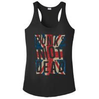 Punks Not Dead Vintage Uk London Flag Punk Is Not Dead Ladies PosiCharge Competitor Racerback Tank