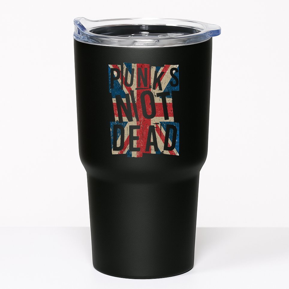 Punks Not Dead Vintage Uk London Flag Punk Is Not Dead Tumbler