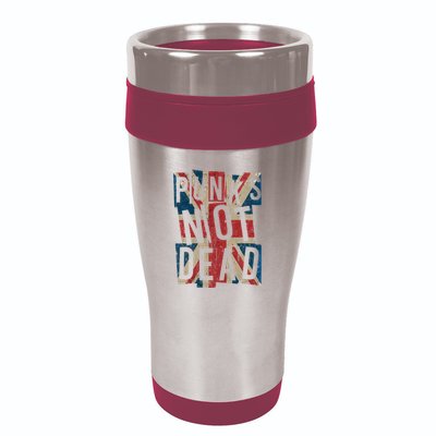 Punks Not Dead Vintage Uk London Flag Punk Is Not Dead 16oz Travel Tumbler