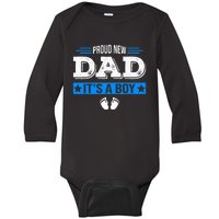 Proud New Dad Its A Cute Father's Day Baby Baby Long Sleeve Bodysuit