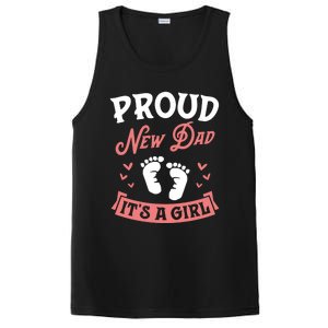 Proud New Dad Its A Footprints Reveal Announcet Gift PosiCharge Competitor Tank