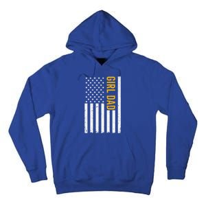 Proud New Dad Us American Flag Dad Fathers Day Daddy Cute Gift Tall Hoodie