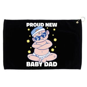 Proud New Dad For Father's Day Gift Grommeted Golf Towel