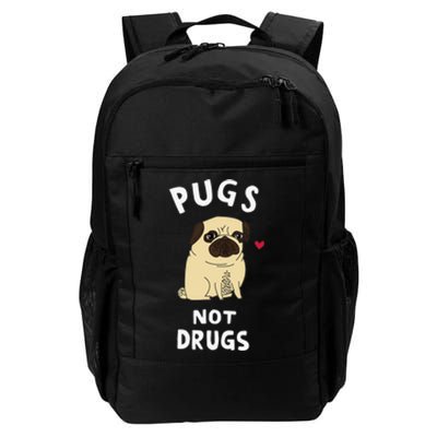 Pugs Not Drugs Funny Present For Dog Lover Tee Pets Daily Commute Backpack