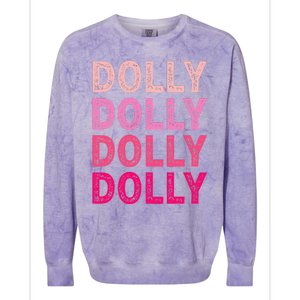 Personalized Name DOLLY  I Love Dolly  Colorblast Crewneck Sweatshirt