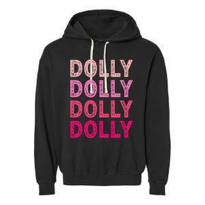 Personalized Name DOLLY  I Love Dolly  Garment-Dyed Fleece Hoodie