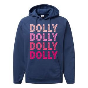 Personalized Name DOLLY  I Love Dolly  Performance Fleece Hoodie