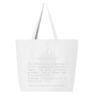 Papa Noun Definition Perfect Man Grandpa Fathers Day 25L Jumbo Tote