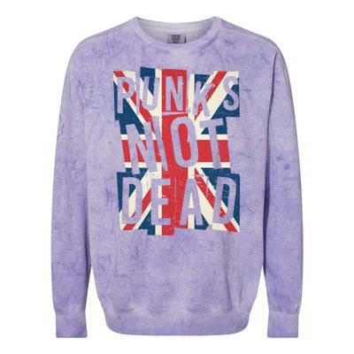 Punks Not Dead British Flag Britain England Colorblast Crewneck Sweatshirt