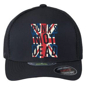 Punks Not Dead British Flag Britain England Flexfit Unipanel Trucker Cap