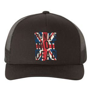 Punks Not Dead British Flag Britain England Yupoong Adult 5-Panel Trucker Hat