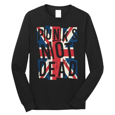 Punks Not Dead British Flag Britain England Long Sleeve Shirt