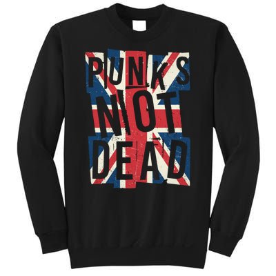 Punks Not Dead British Flag Britain England Sweatshirt