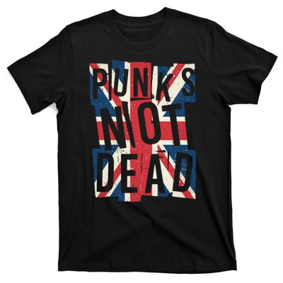 Punks Not Dead British Flag Britain England T-Shirt