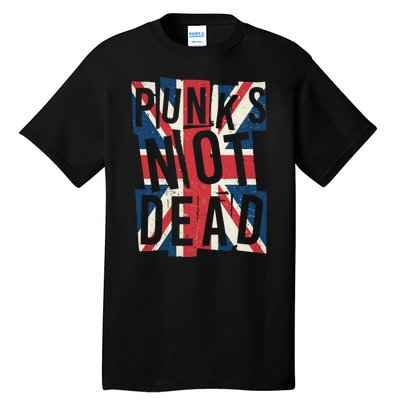 Punks Not Dead British Flag Britain England Tall T-Shirt