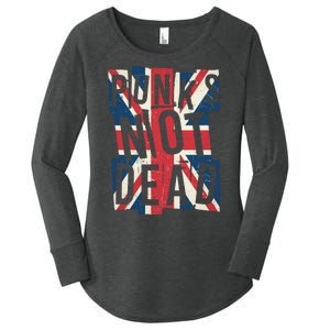 Punks Not Dead British Flag Britain England Women's Perfect Tri Tunic Long Sleeve Shirt