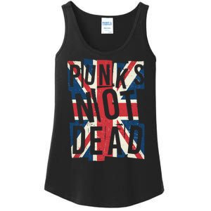 Punks Not Dead British Flag Britain England Ladies Essential Tank