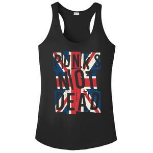 Punks Not Dead British Flag Britain England Ladies PosiCharge Competitor Racerback Tank