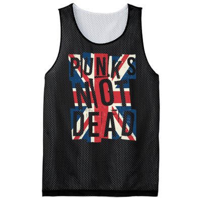 Punks Not Dead British Flag Britain England Mesh Reversible Basketball Jersey Tank