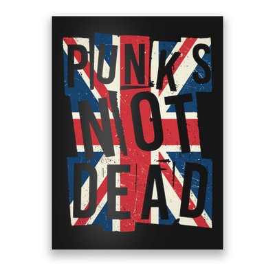 Punks Not Dead British Flag Britain England Poster