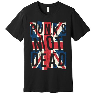 Punks Not Dead British Flag Britain England Premium T-Shirt