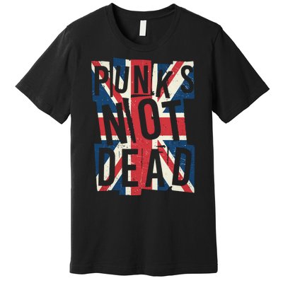 Punks Not Dead British Flag Britain England Premium T-Shirt