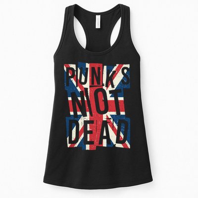 Punks Not Dead British Flag Britain England Womens Tank Top