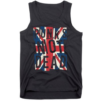 Punks Not Dead British Flag Britain England Tank Top