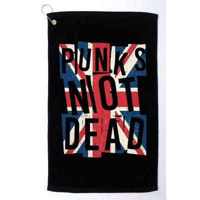 Punks Not Dead British Flag Britain England Golf Towel