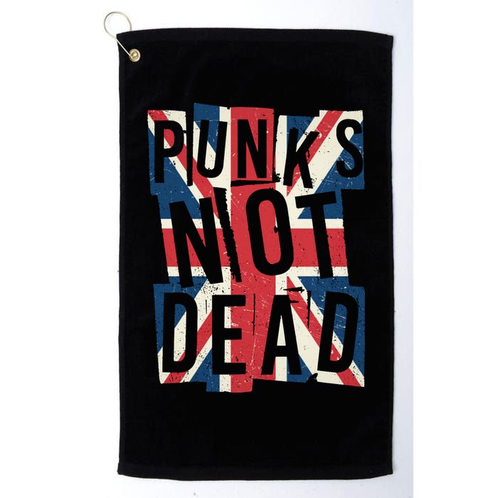 Punks Not Dead British Flag Britain England Golf Towel