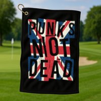 Punks Not Dead British Flag Britain England Golf Towel