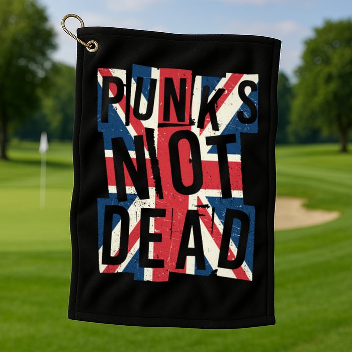 Punks Not Dead British Flag Britain England Golf Towel