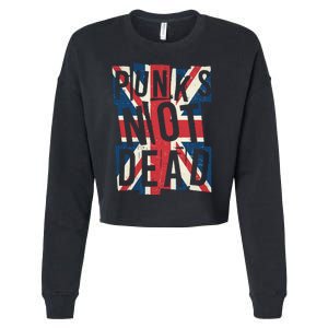 Punks Not Dead British Flag Britain England Cropped Pullover Crew