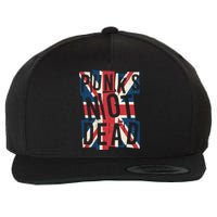 Punks Not Dead British Flag Britain England Wool Snapback Cap